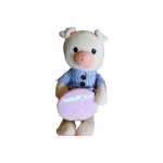Свинка - девочка игрушка с кошельком-пайетки для нанесения рисунка (сублимация) 32 см