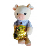 Свинка - мальчик игрушка с кошельком-пайетки для нанесения рисунка (сублимация) 32 см