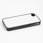 Чехол для iPhone 4/4S (пластиковый, черный) для сублимации