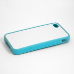 Чехол для iPhone 4/4S (резиновый, голубой) для сублимации
