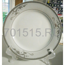 Тарелка серебрянный орнамент ( диаметр 300 мм.) керамическая для сублимации