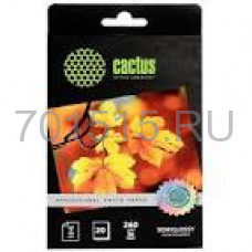 Фотобумага Cactus CS-SGA426020 Professional, полуглянцевая, А4, 260 г/м2, 20 листов