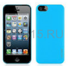 Чехол для iPhone 5/5S, (пластик, голубой Стразы) для сублимации