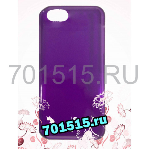 Чехол для iPhone 5/5S, (пластик, прозрачно фиолетовый) для сублимации