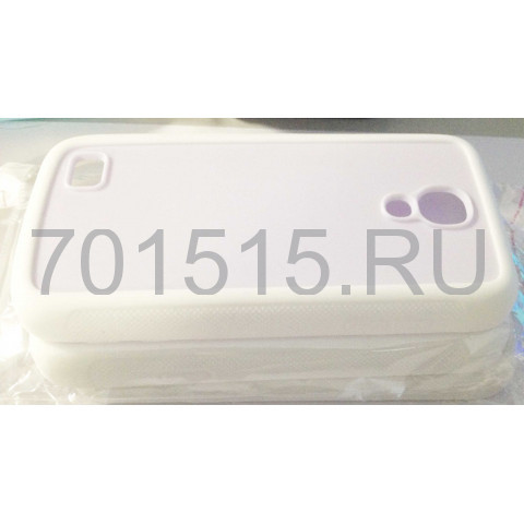 Чехол для Samsung Galaxy S4 mini i9190/i9192/i9195/i9198 (пластик/силикон Белый) для сублимации