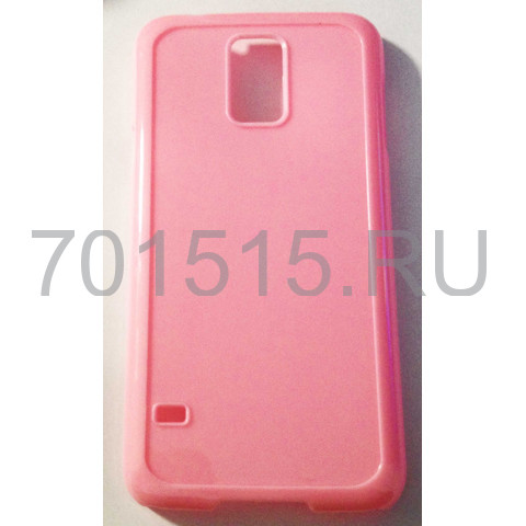 Чехол для Samsung S5 силиконовый (розовый)  для сублимации