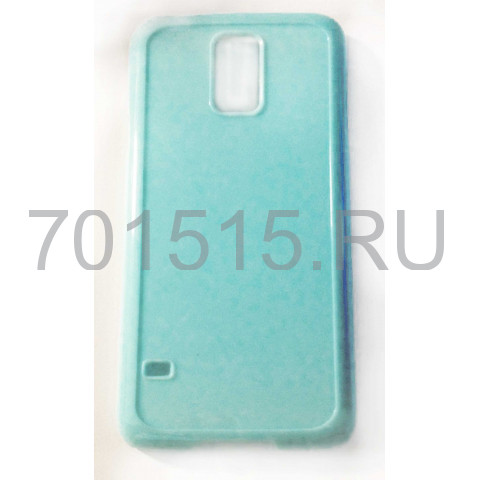 Чехол для Samsung S5 силиконовый (голубой)  для сублимации