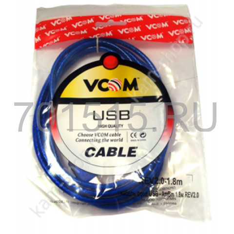 Кабель VCOM соед.USB - AmBm 1,8м REV2.0