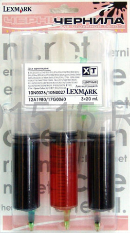Заправочный комплект для LEXMARK  26/27/80/60 COLOR (SIM 30C) 3x20 гр.