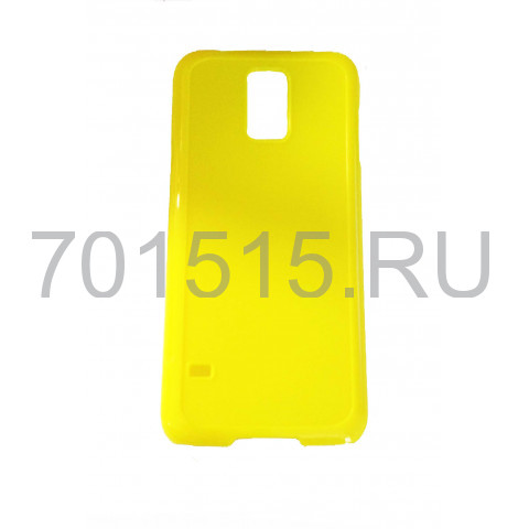 Чехол для Samsung S5 пластик (желтый) для сублимации