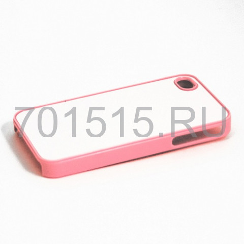 Чехол для iPhone 4/4S (пластиковый, розовый) для сублимации