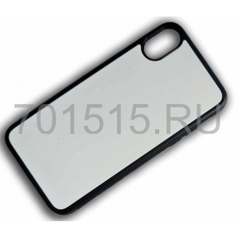Чехол для iPhone X (10) (силикон черный) для сублимации
