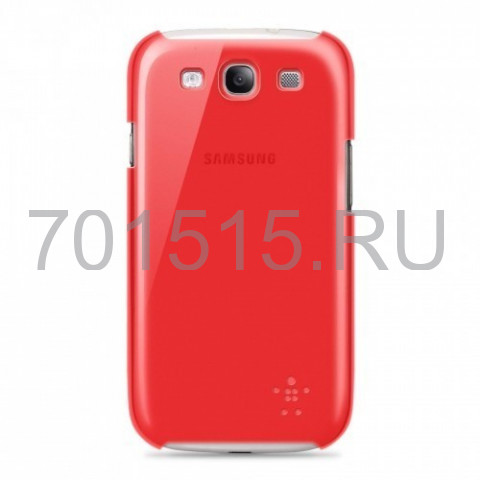 Чехол для Samsung Galaxy S3 i9300 (красный силикон) для сублимации