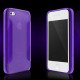 Чехол для iPhone 4/4S (пластик, прозрачный фиолетовый) для сублимации