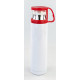 Термос для сублимации, металл белый 500 мл  прозрачная крышка-чашка Красная