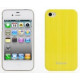 Чехол для iPhone 4/4S (пластик, прозрачный желтый) для сублимации