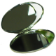 Зеркальце макияжное для сублимации (серебряное, овальное)